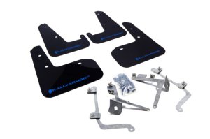 Subaru WRX STI Mud Flaps - Front + Rear - Rally Armor - UR Black with Blue Logo - Black - `11-`14 Subaru WRX STI Mud Flaps - Front + Rear - Rally Armor - UR Black with Blue Logo - Black - `11-`14